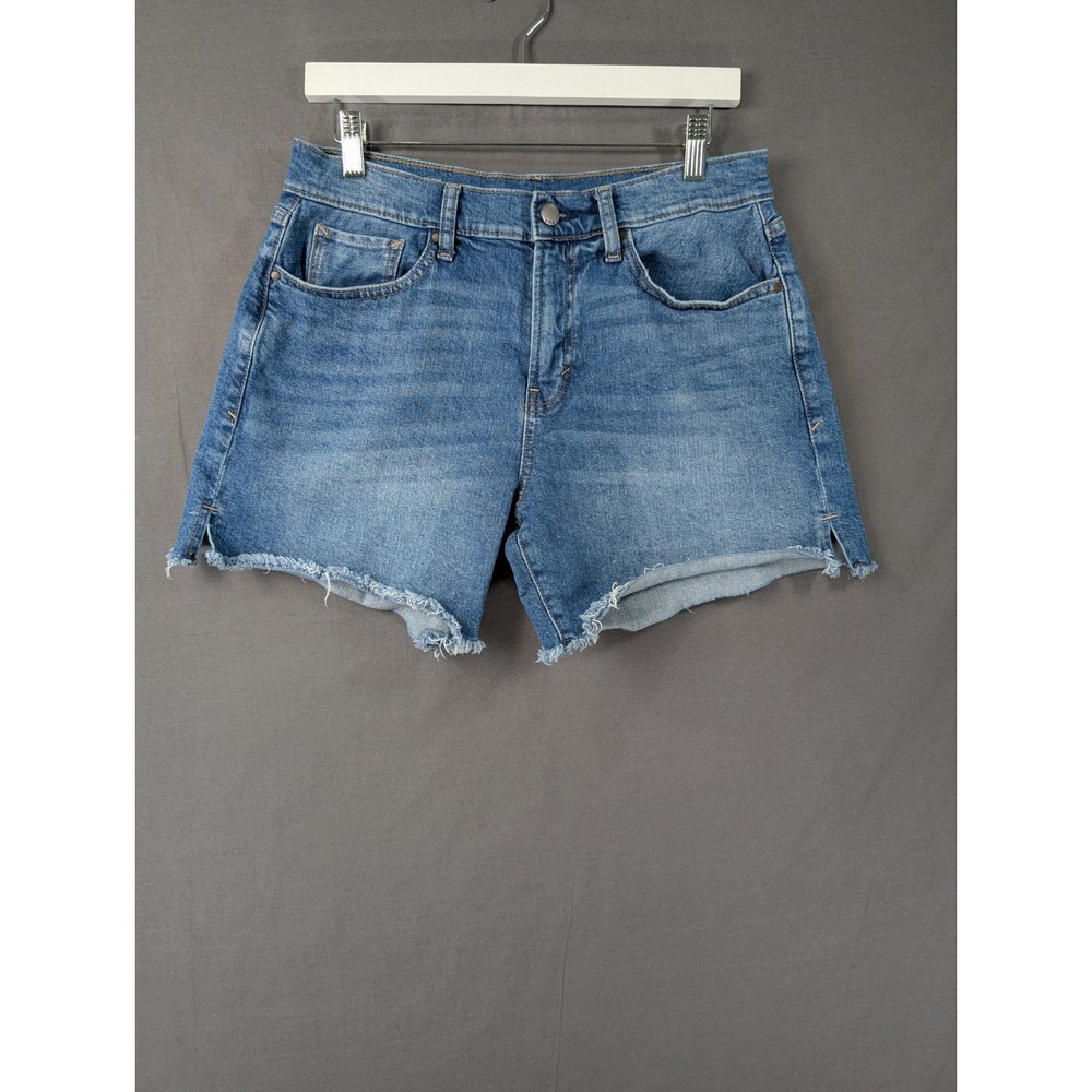ANA A New Approach Womens Blue Denim High Rise Boyfriend Shorts Size 8 5 Inseam
